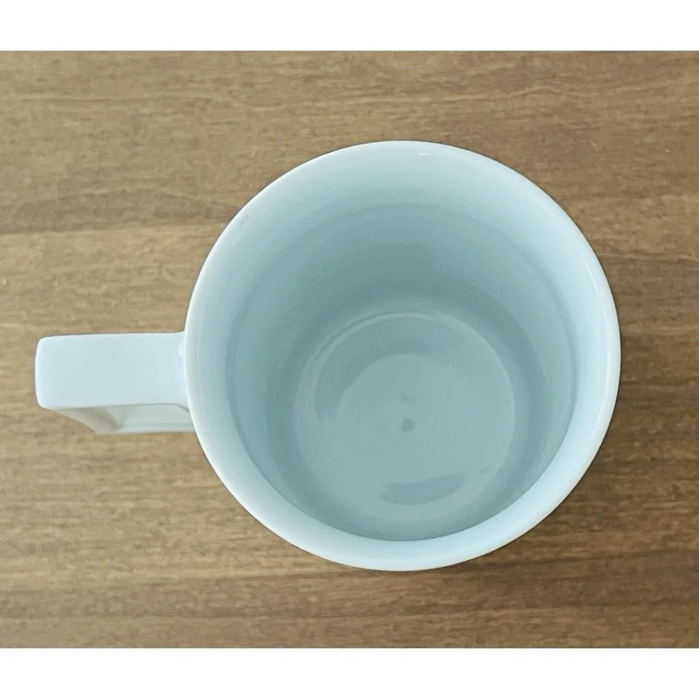 Starbucks Rosanna Coffee Mug Gold White Diamond Argyle Square Handle 12 Oz. 2013